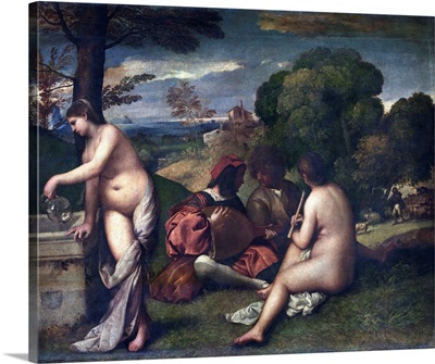 Le Concert Champetre, Or The Pastoral Concert By Giorgione And Titian