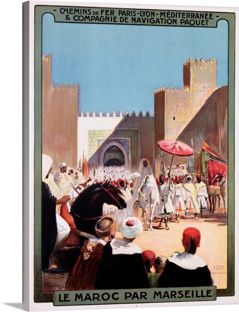 Le Maroc Par Marseille Poster By Maurice Romberg