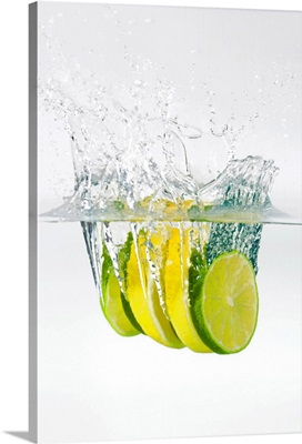 Lemon and lime in water