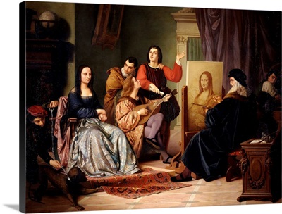 Leonardo Da Vinci Painting The Mona Lisa