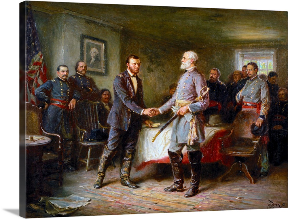 Let Us Have Peace by Jean Leon Gerome Ferris, depicting the end of Civil War in 1865. Created c. 1920.