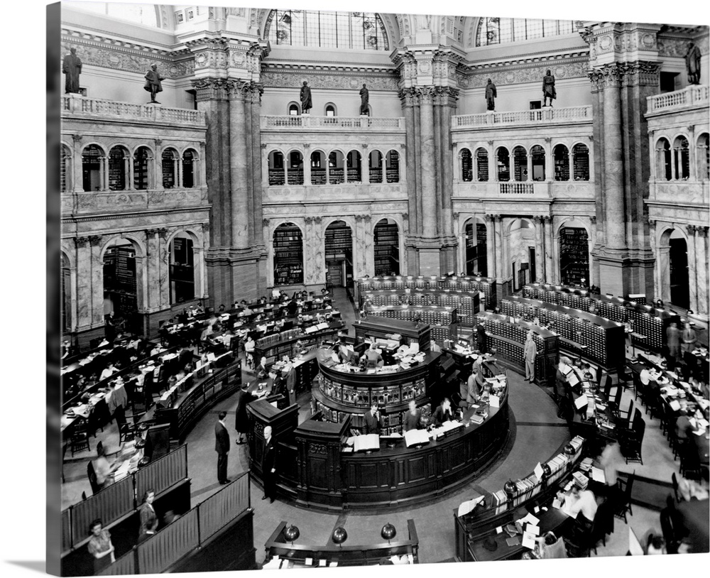 The main reading room of the Library of Congress in Washington D.C..