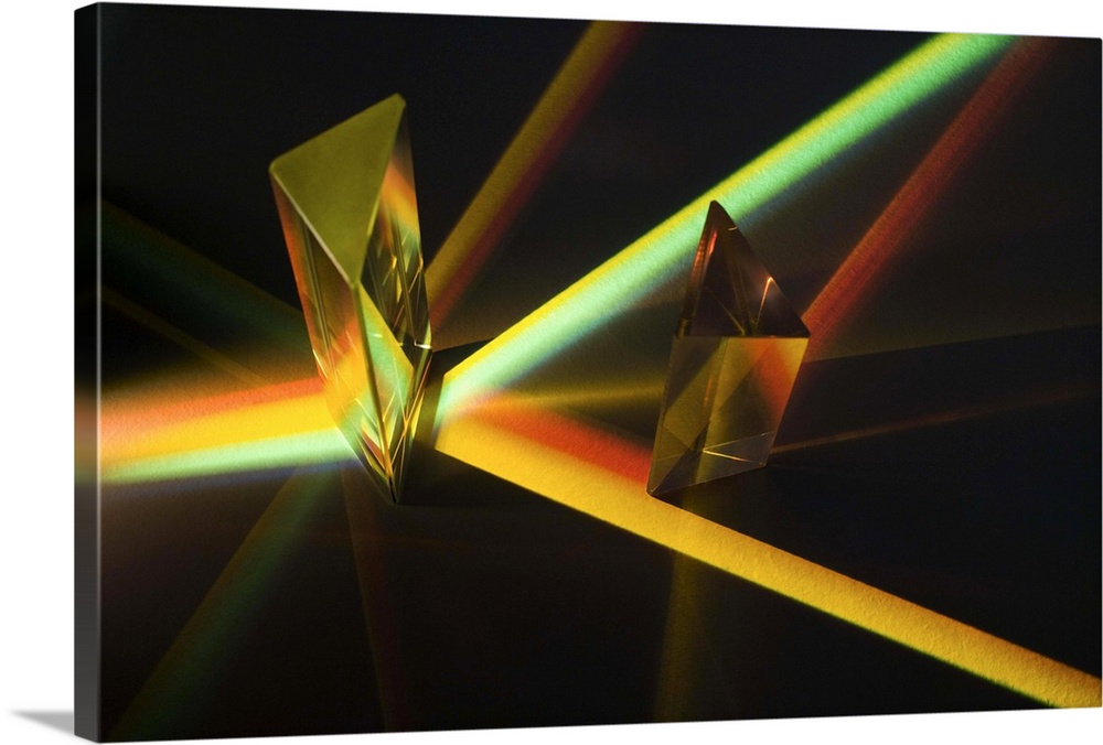 Light passing through two prisms