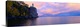 image thumbnail of Panoramic photo print of a lighthouse on top of a cliff overlooking the water at sunset.
