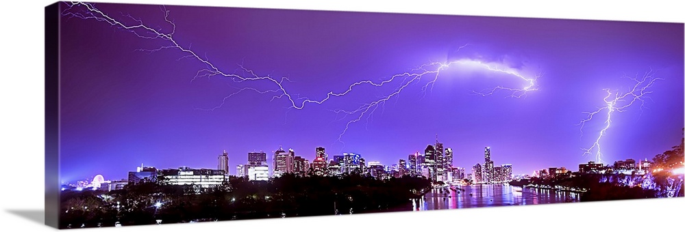 Lightning Panorama, Brisbane Australia
