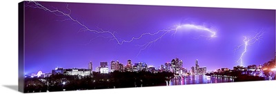 Lightning Panorama, Brisbane Australia
