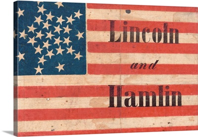 Lincoln And Hamlin Campaign Banner