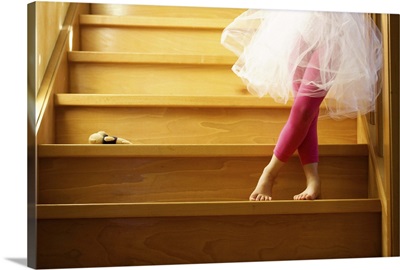 Little ballet legs on stairs