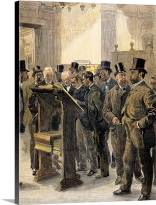 London Stock Exchange, Shipowners and merchants consulting the Lloyd's Loss Book