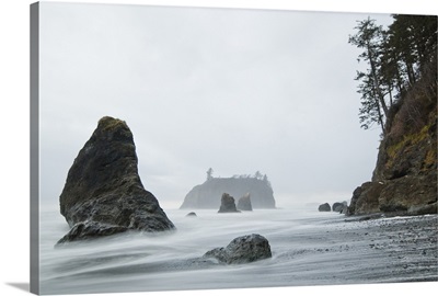 Long exposure of wave motion at Ruby Beach, Olympic National Park, Washington