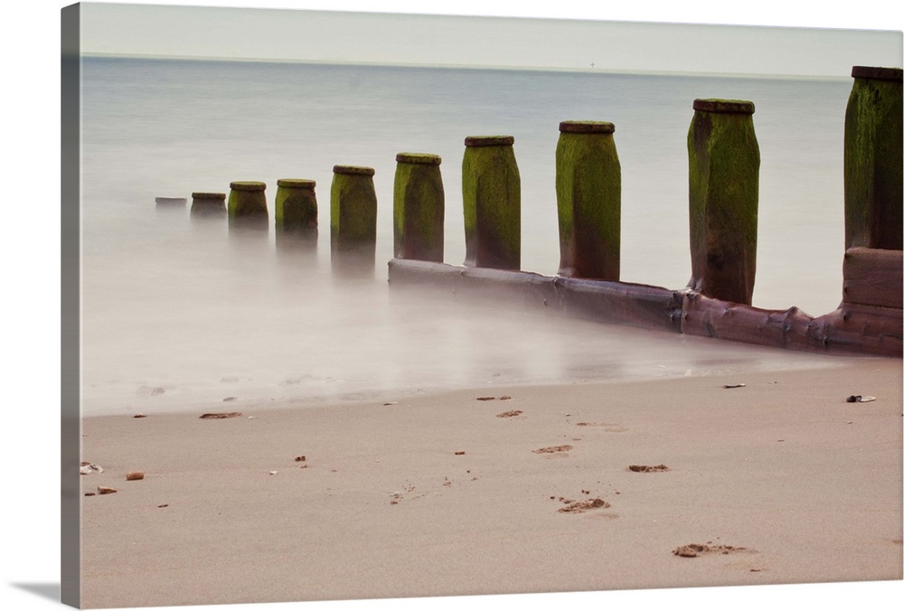 Long exposure shot of some rare sand on Eastbourne beach using an ND filter.