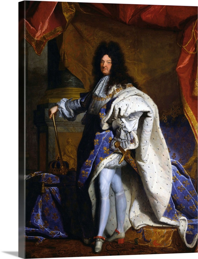 Hyacinthe Rigaud (French, 1659-1743), Louis XIV, King of France, 1702, oil on canvas, 313 x 205 cm (123.2 x 80.7 in), Pala...