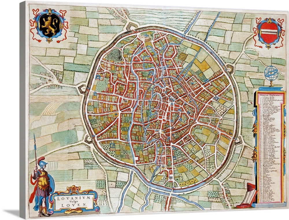 Lovanium Map Of Louvain By Jan Blaeu