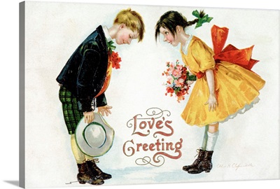 Love's Greeting Postcard By Ellen H. Clapsaddle