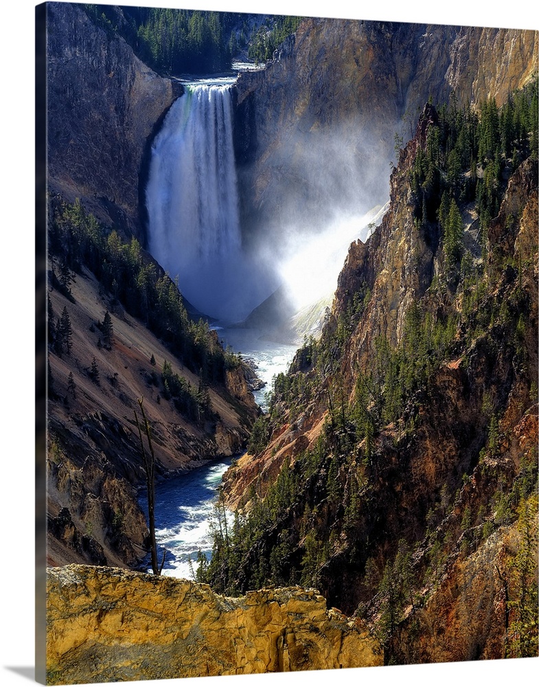 Lower Yellowstone Falls, Yellowstone National Park, Wyoming, HDR Image
