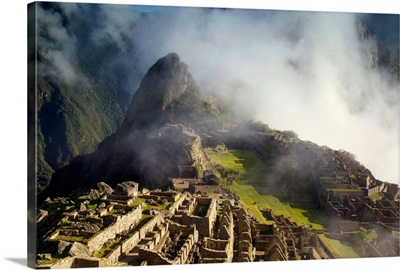 Machu Picchu In Morning Fog