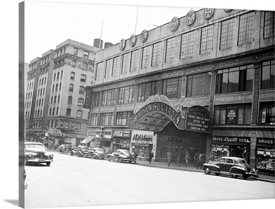 Madison Square Garden with Automobiles on Street, New York