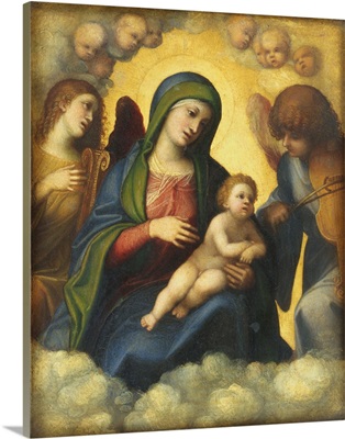 Madonna And Child In Glory By Correggio