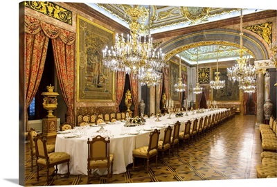 Madrid, Dining Room in Royal Palace, Spain