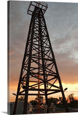 Malaysia's first oil well Grand Old Lady at sunset on Canada Hill
