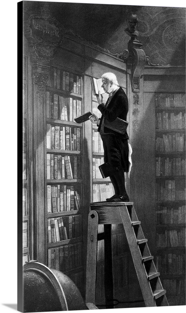 Karl Spitzweg (1808-1885), German painter; The Bibliophile (The Bookworm).