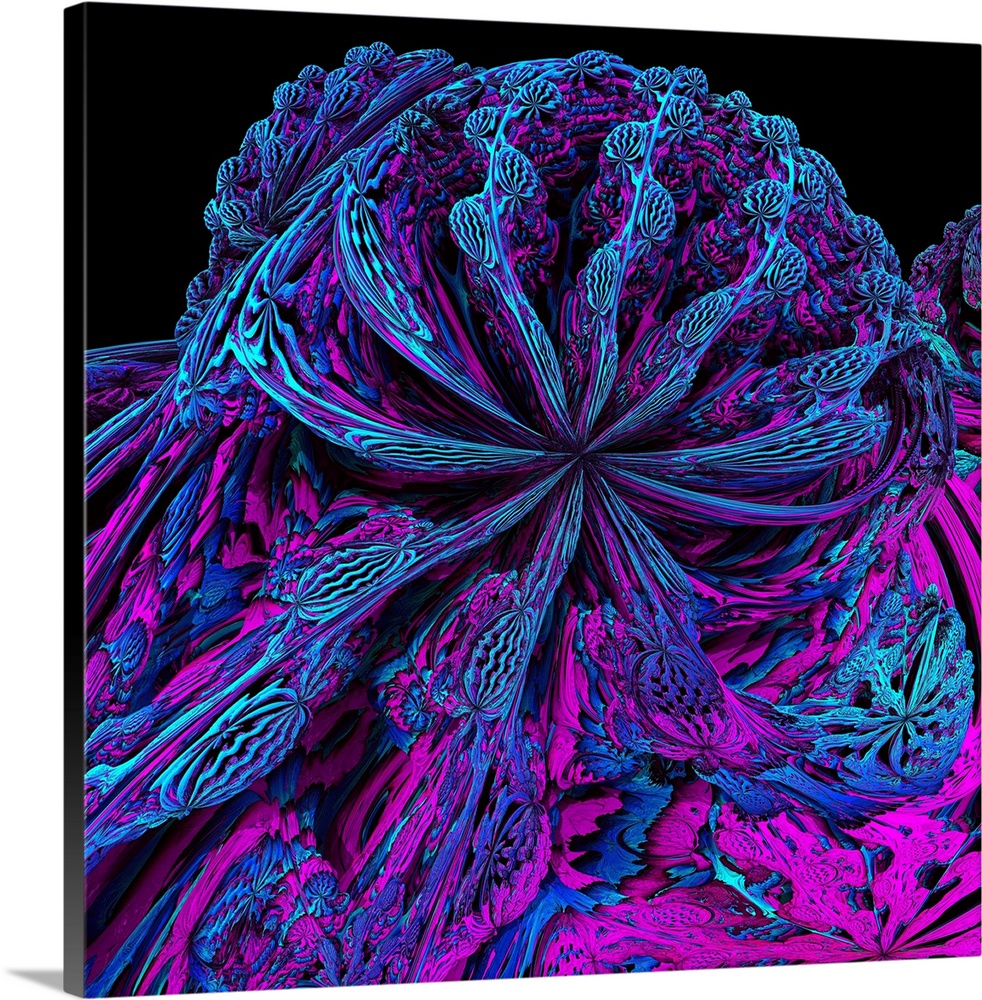 Mandelbulb fractal. Computer-generated image of a three-dimensional analogue derived form a Mandelbrot Set.