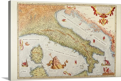 Map of Italy in 1500