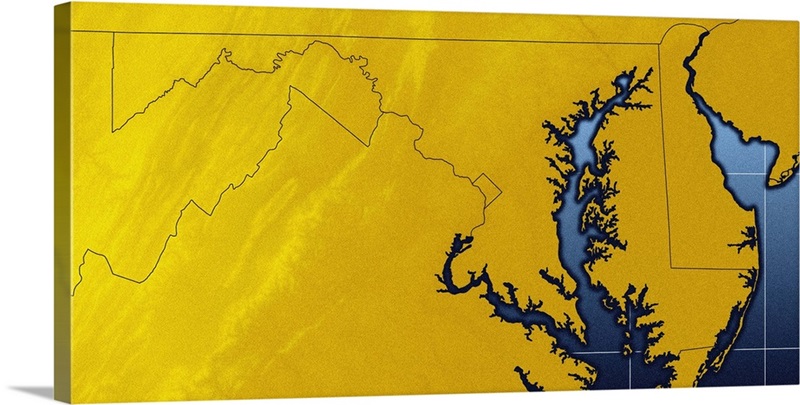 Map of Maryland | Great Big Canvas