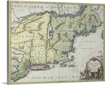 Map of New England , United States
