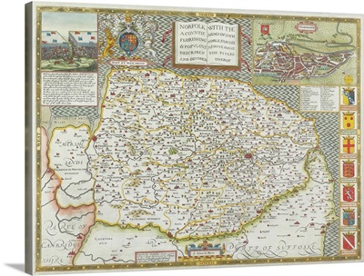 Map of Norfolk , England