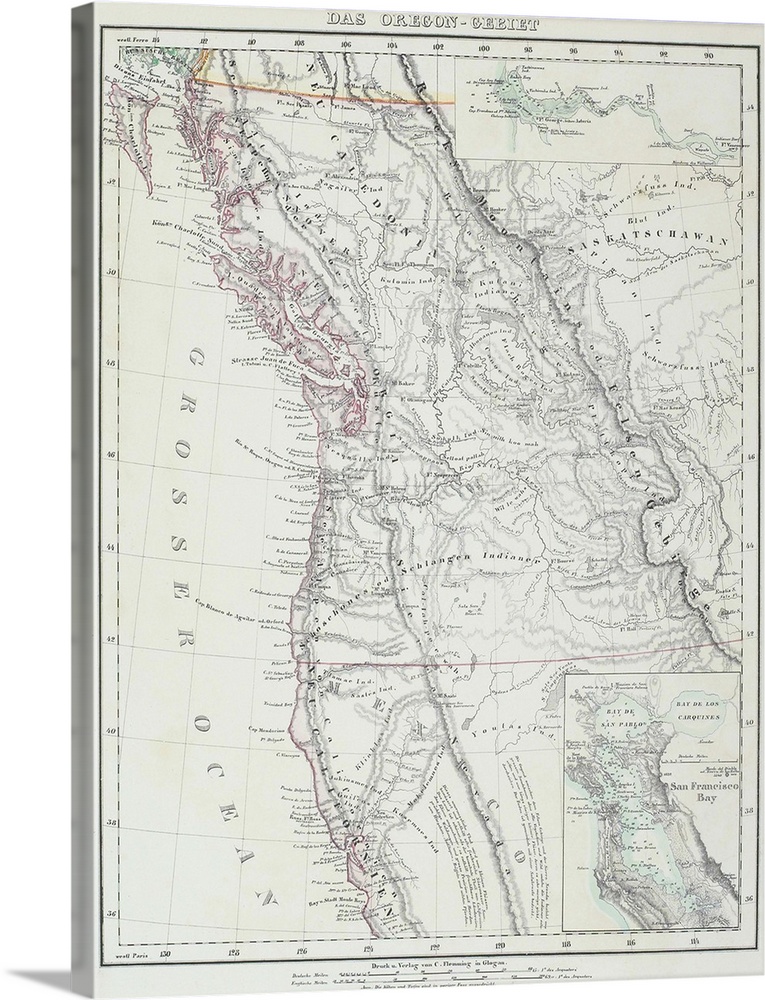 Map of Pacific Northwest , United States