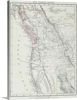 Map of Pacific Northwest, United States