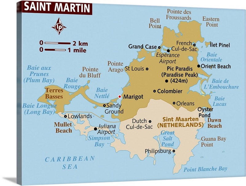 Map of St Martin Wall Art, Canvas Prints, Framed Prints, Wall Peels ...