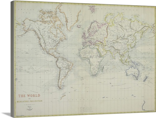 Map of the world Wall Art, Canvas Prints, Framed Prints, Wall Peels ...