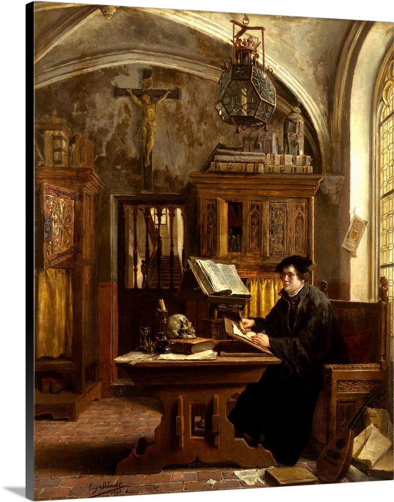 Martin Luther Translating The Bible, Wartburg Castle, 1521