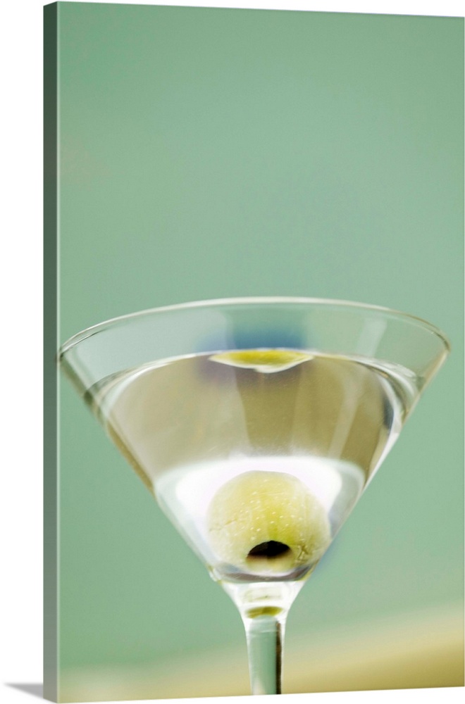 Martini with olive