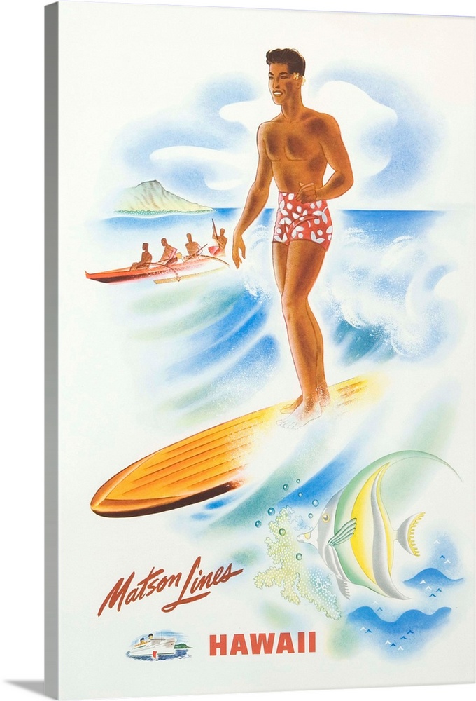Matson Lines Hawaii Poster