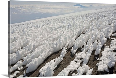 Melting Ice Field On Mount Kilimanjaro