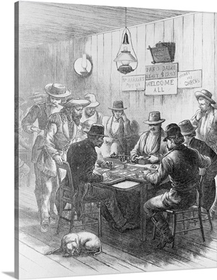 Men Gambling at Saloon, Cheyenne, Wyoming Territory, 1877