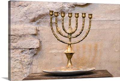 Menorah in the medieval synagogue in the old Juderia