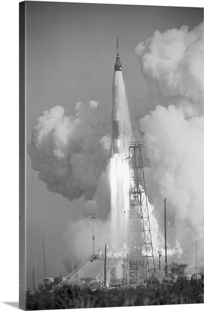 11/29/1961-MERCURY ATLAS-5- Cape Canaveral, FL: Two orbits with chimp Enos.