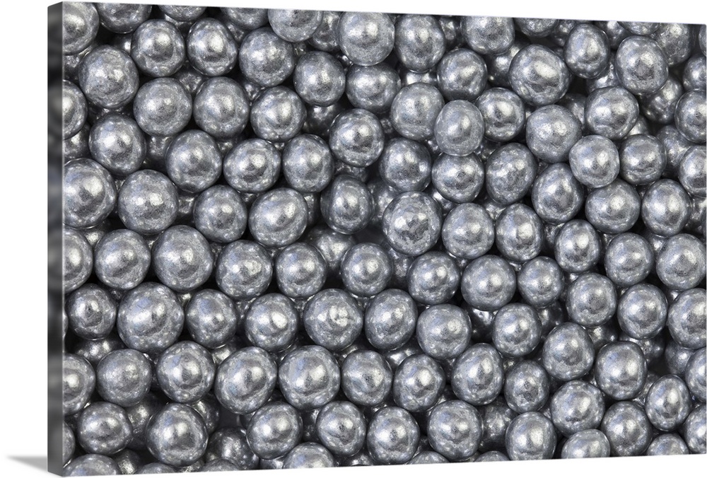 Full frame background of cake decoration metallic balls