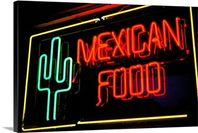 Mexican Restaurant Neon Writing