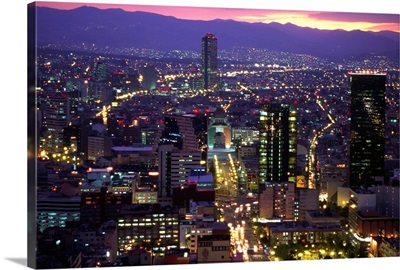 Mexico City At Twilight