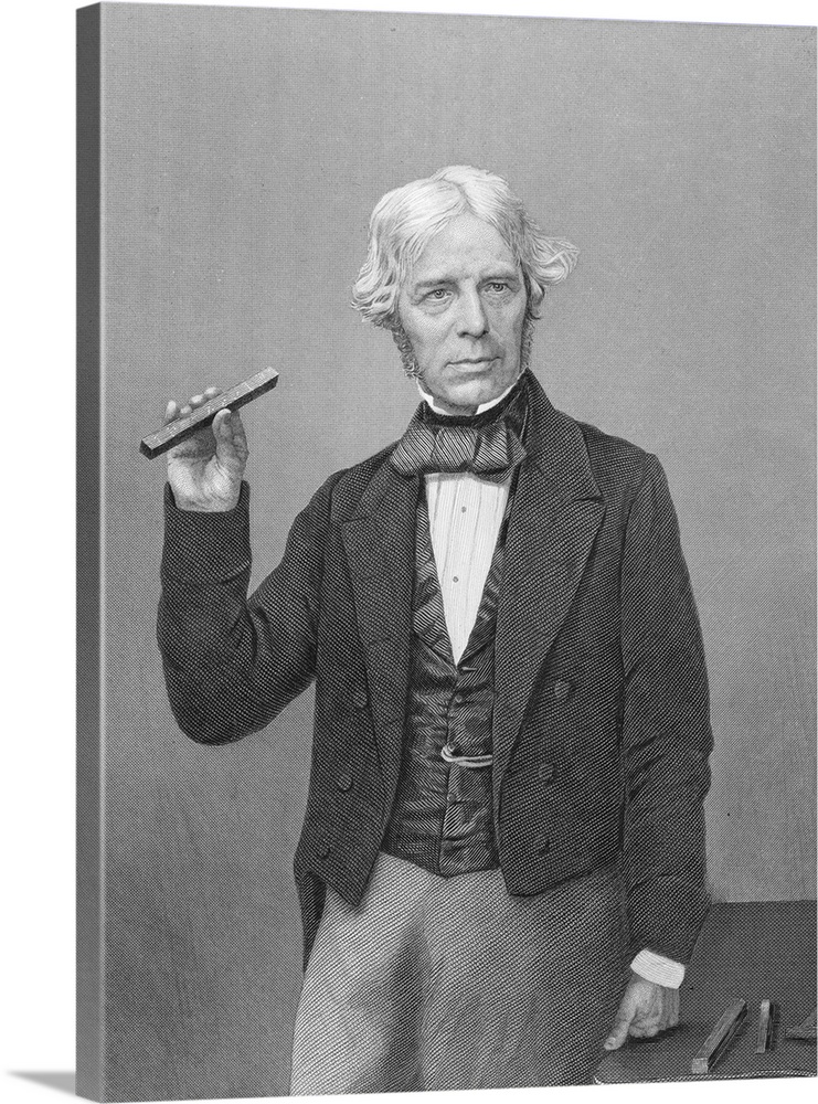 Michael Faraday Posing with Magnet Wall Art, Canvas Prints, Framed Prints,  Wall Peels