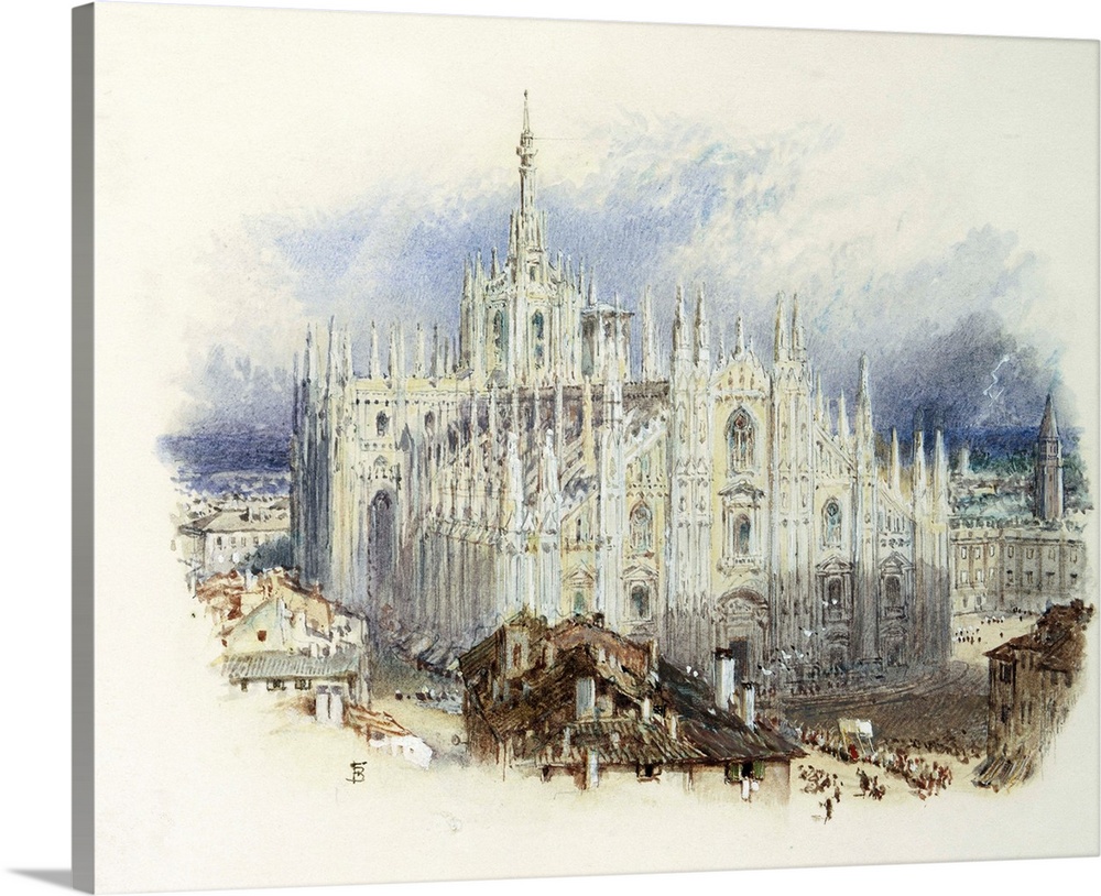 Milan Cathedral, Italy by Myles Birket Foster