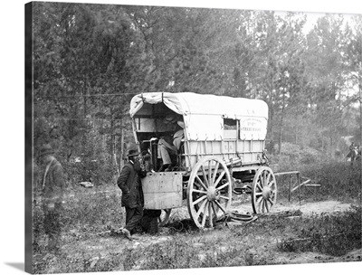 Military telegraph battery wagon in front of Petersburg, Sept. 1864