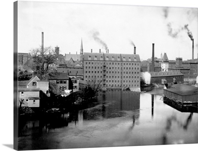 Mills And Smokestacks In Lowell, Massachusetts