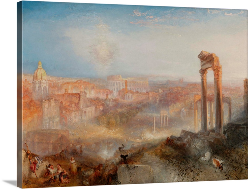 Joseph Mallord William Turner (British, 1775-1851), Modern Rome-Campo Vaccino, 1839, oil on canvas, 91.8 x 122.6 cm (36.1 ...