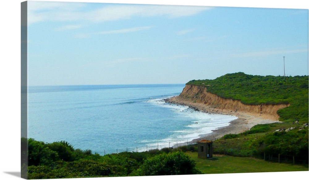 A view southeast from the lighthouse at Montauk point, Long Island, New York